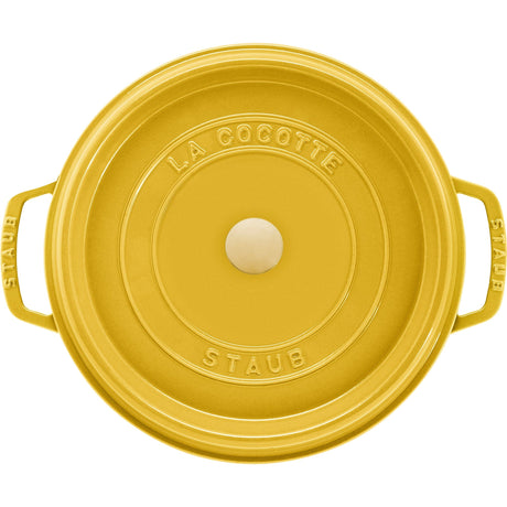 Staub Cast Iron 7-qt Round Cocotte, Dutch Oven - Citron