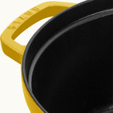 Staub Cast Iron 7-qt Round Cocotte, Dutch Oven - Citron