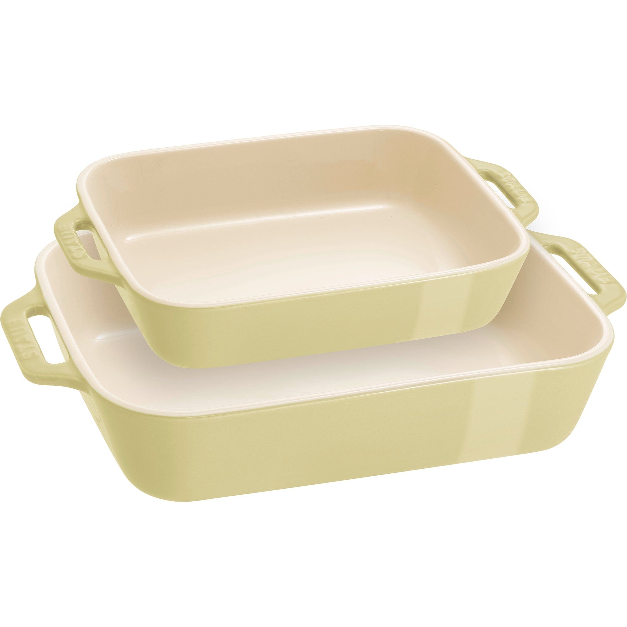 Staub Ceramic 2-pc Rectangular Baking Dish Set - Macaron Pastel Green