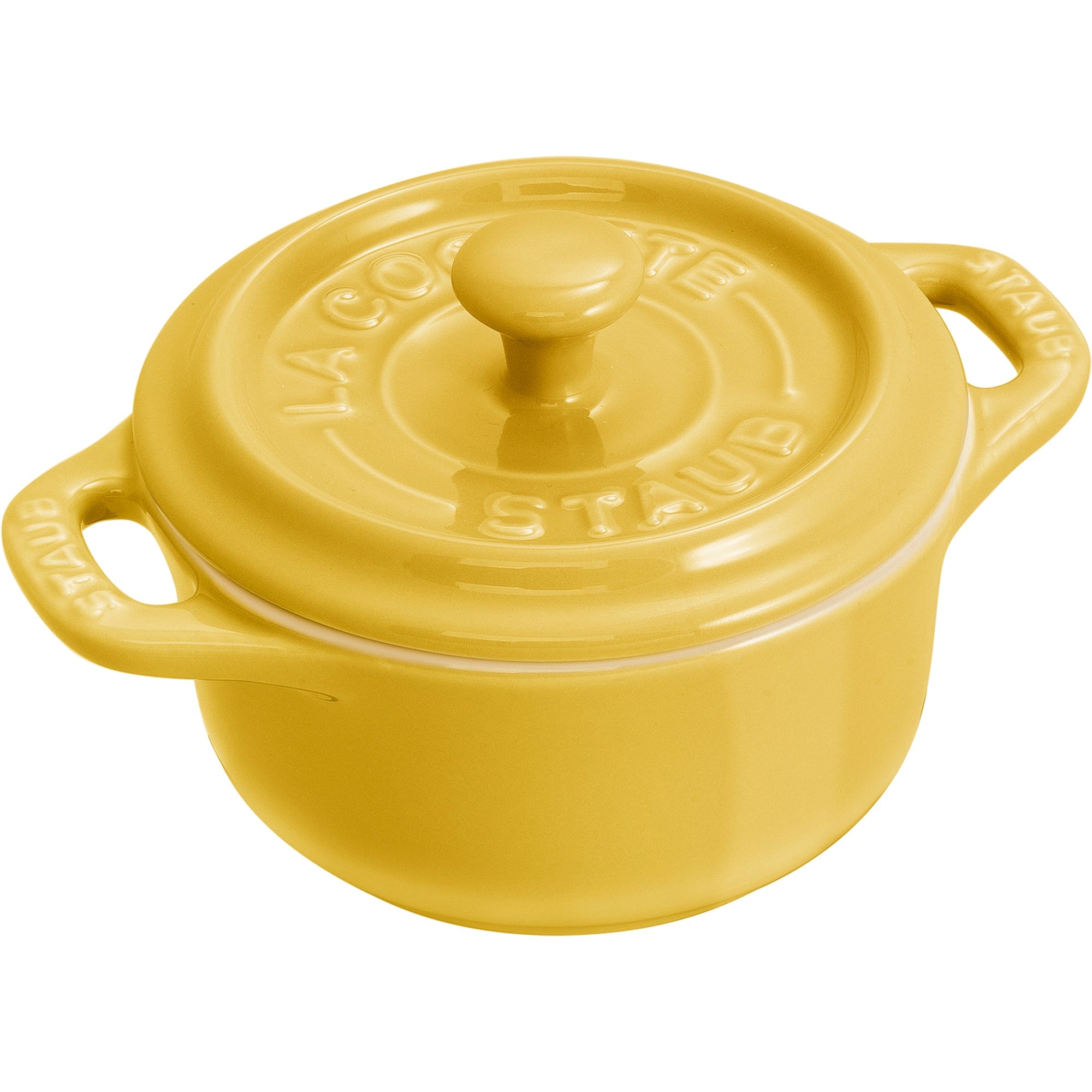 Staub Ceramic 3-pc Mini Round Cocotte Set - Citron