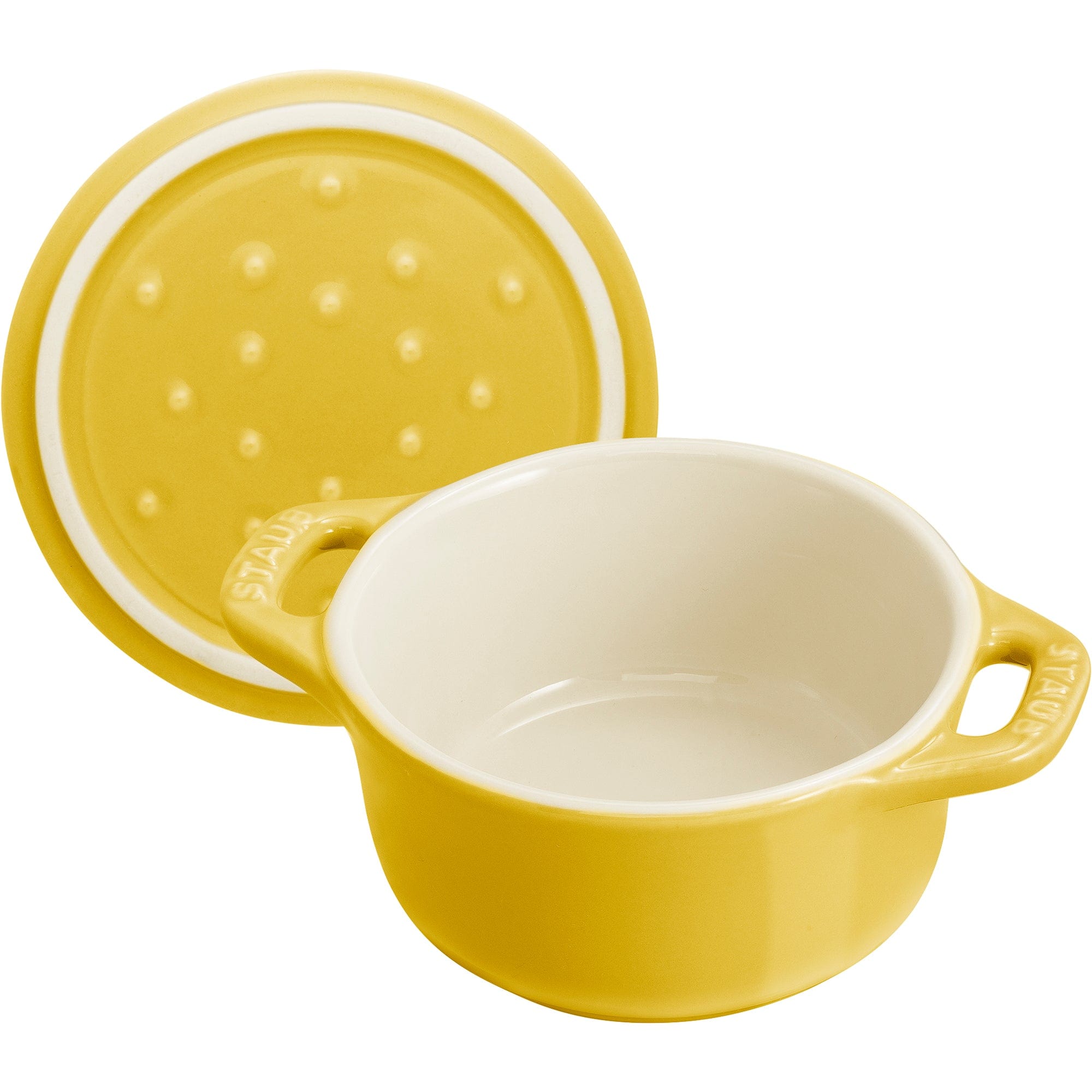 Staub Ceramic 3-pc Mini Round Cocotte Set - Citron