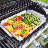 Henckels BBQ 2-pc Stainless Steel Grill Topper + Basket Set