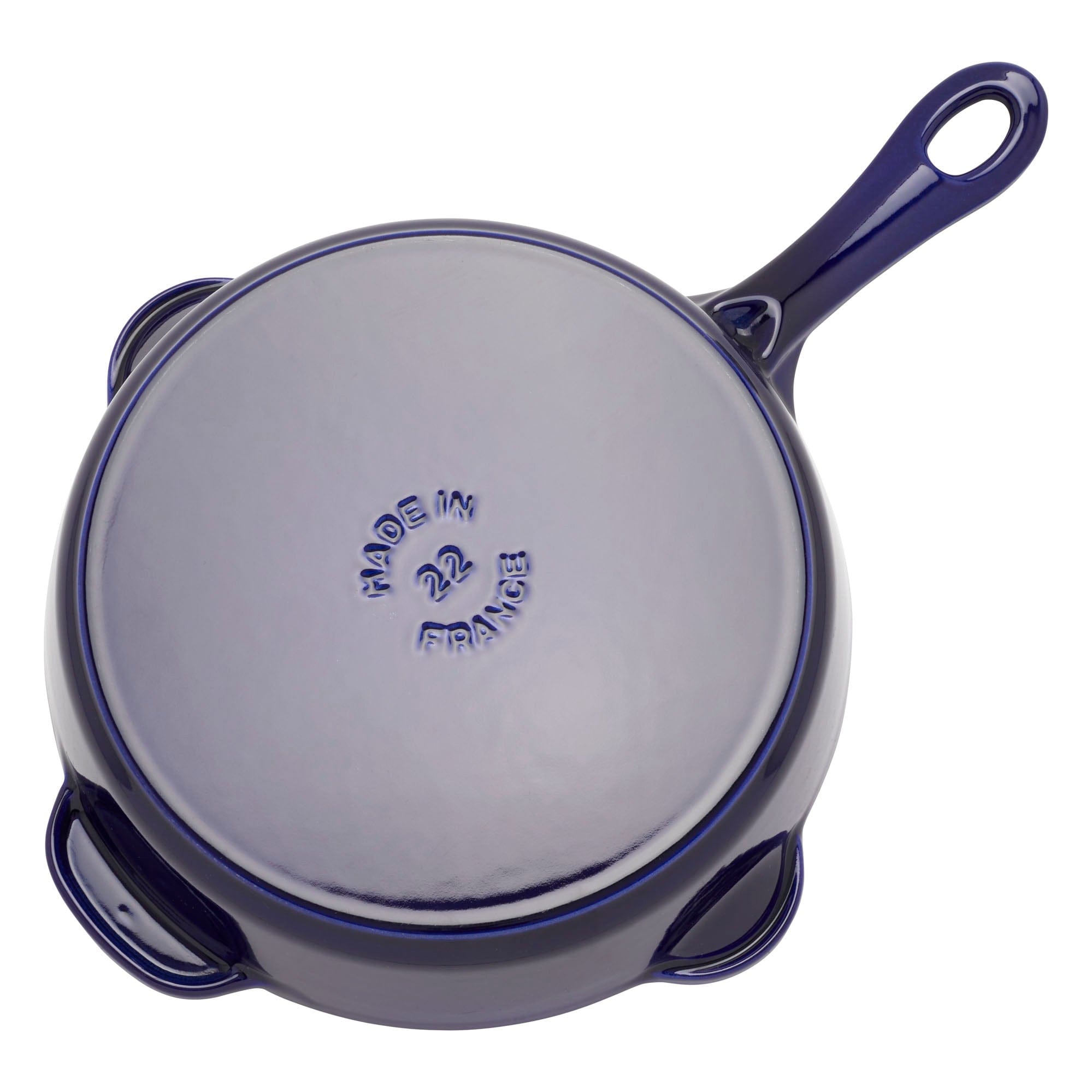 Staub Cast Iron 8.5-inch Traditional Deep Skillet - Dark Blue