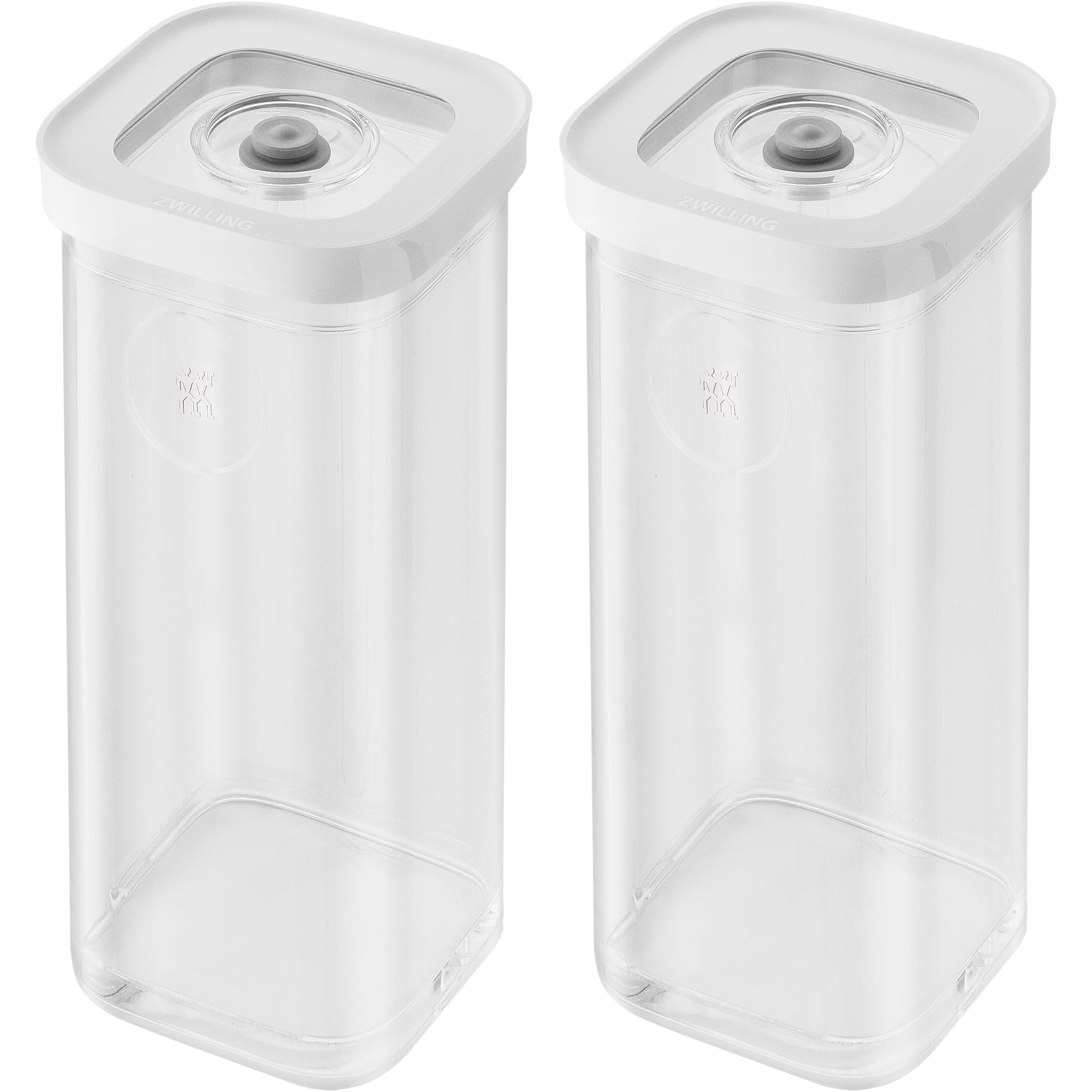 Zwilling Fresh & Save Cube Boxes, Plastic, Airtight Dry Food Storage Container, 2-pc Small Tall Cube Set, 3S Container, 1.4-qt