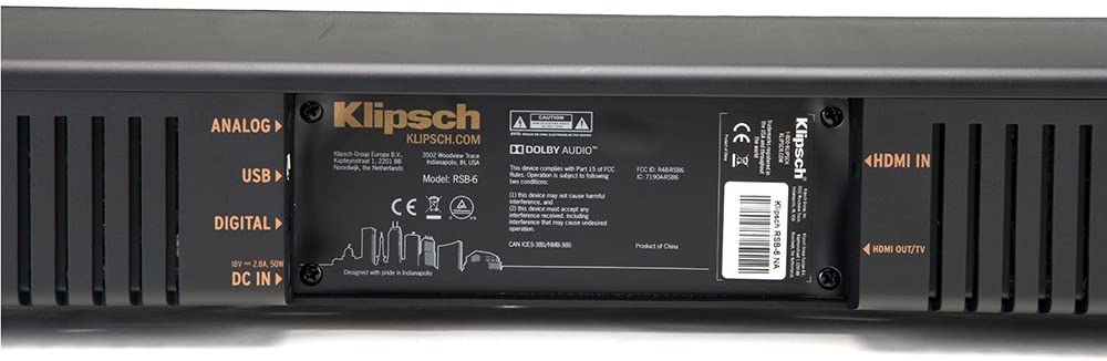 Klipsch Reference RSB-6 Sound Bar with Wireless Subwoofer - Certified Refurbished