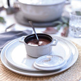 Staub Cast Iron 0.25-qt Mini Round Cocotte - White Truffle