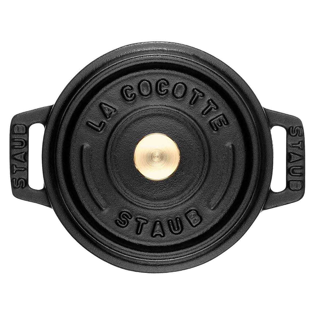 Staub Cast Iron 0.25-qt Mini Round Cocotte - Matte Black