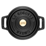 Staub Cast Iron 0.25-qt Mini Round Cocotte - Matte Black