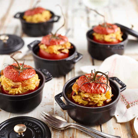 Staub Cast Iron 0.25-qt Mini Round Cocotte - Matte Black