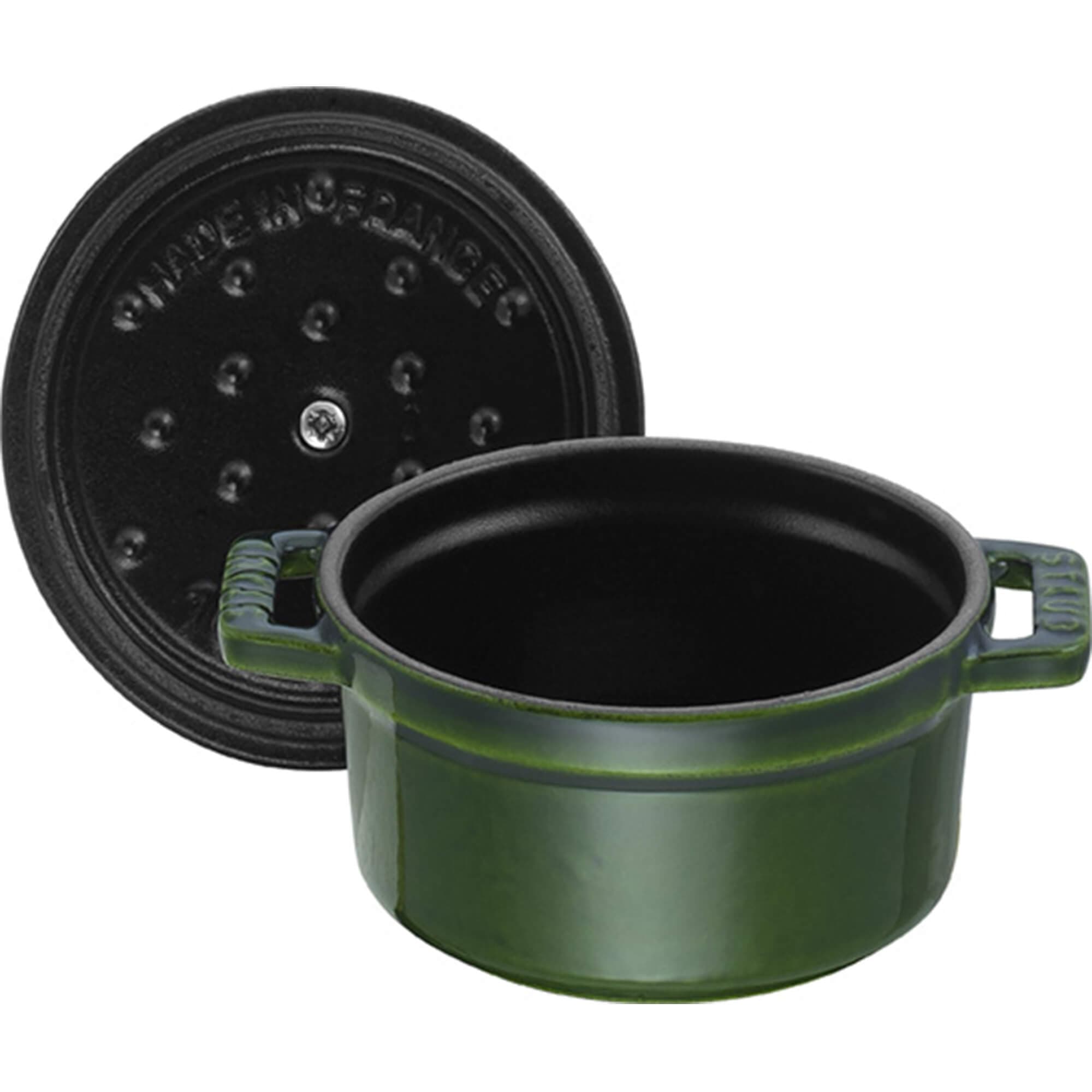 Staub Cast Iron 0.25-qt Mini Round Cocotte - Basil