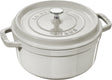 Staub Cast Iron 2.75-qt Round Cocotte, Dutch Oven - White Truffle