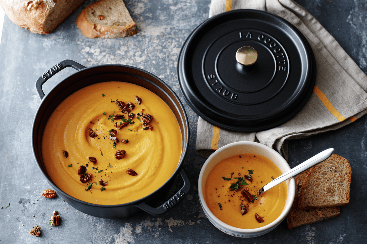 Staub Cast Iron 4-qt Round Cocotte, Dutch Oven -  Matte Black