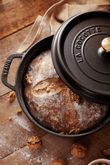 Staub Cast Iron 4-qt Round Cocotte, Dutch Oven -  Matte Black