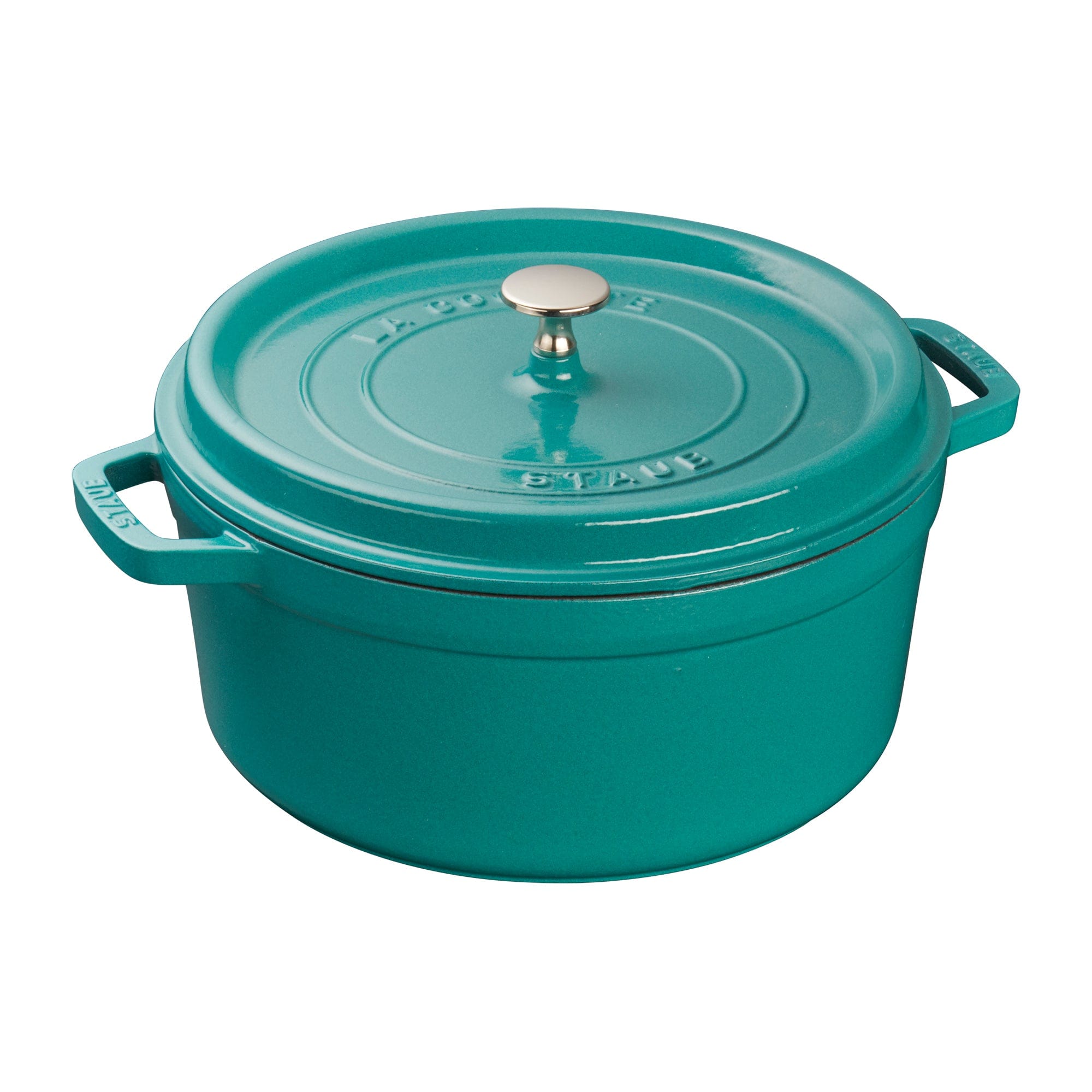 Staub Cast Iron 5.5-qt Round Cocotte - Turquoise