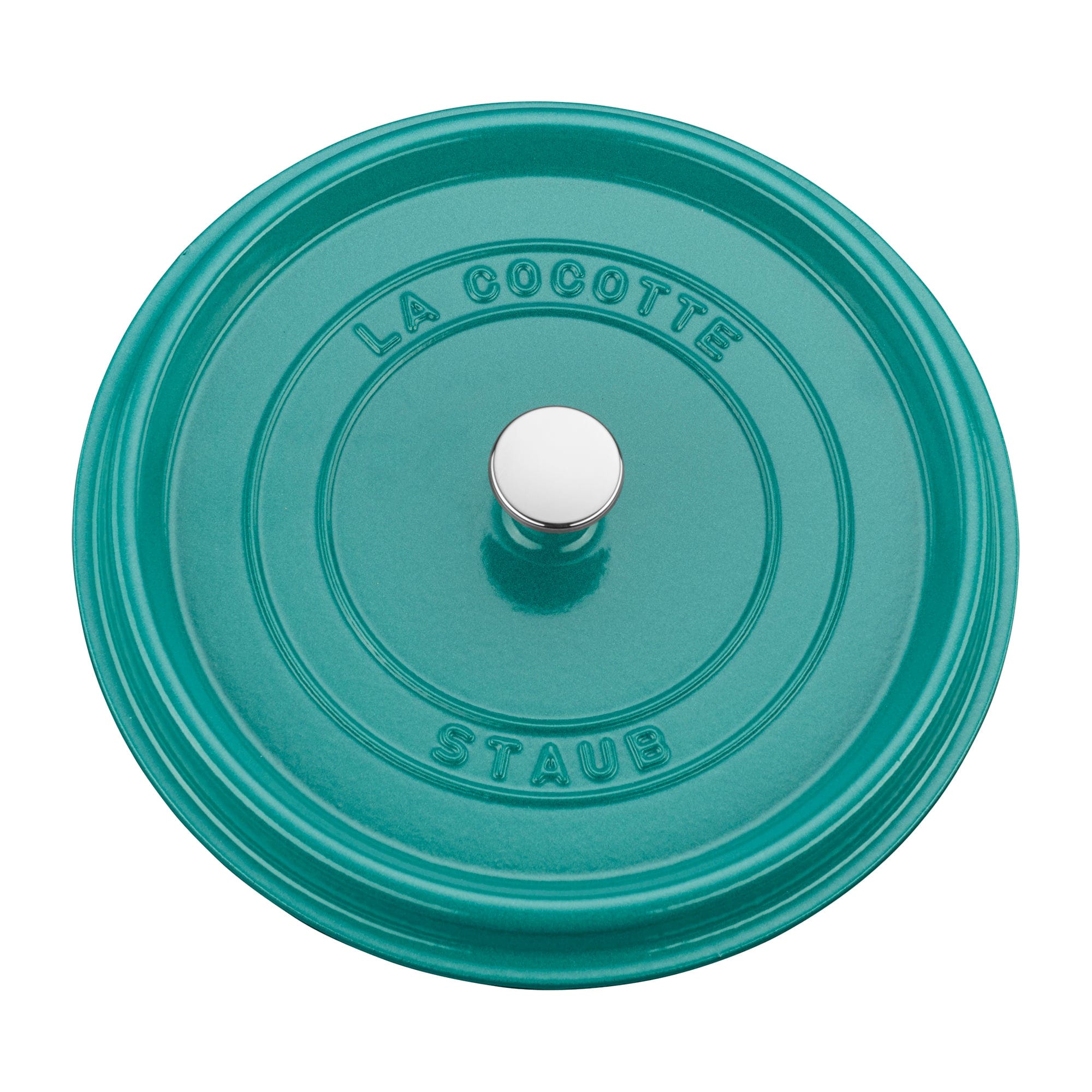 Staub Cast Iron 5.5-qt Round Cocotte - Turquoise