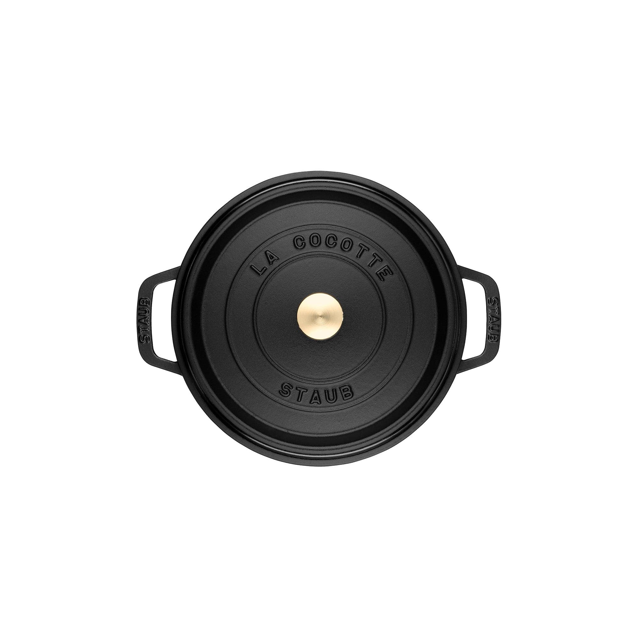 Staub Cast Iron Round Cocotte, Dutch Oven, 5.5-quart, serves 5-6, Made in France, Matte Black