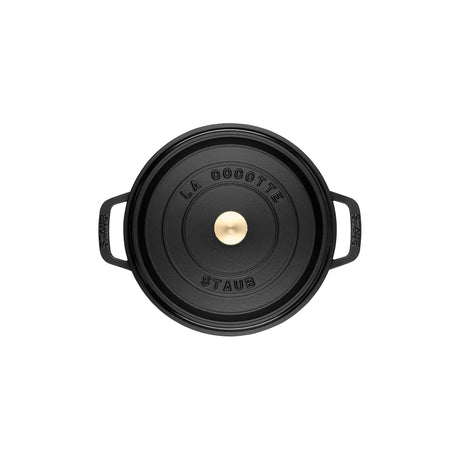 Staub Cast Iron 5.5-qt Round Cocotte, Dutch Oven - Matte Black