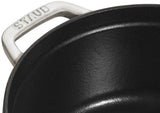 Staub Cast Iron 7-qt Round Cocotte, Dutch Oven - White Truffle