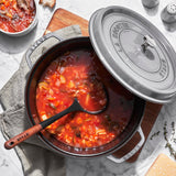 Staub Cast Iron 7-qt Round Cocotte, Dutch Oven - Graphite Grey