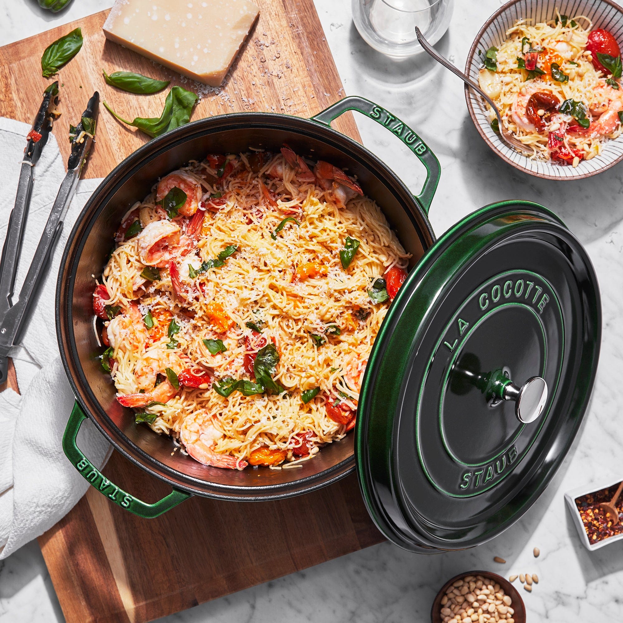 Staub Cast Iron 7-qt Round Cocotte - Basil