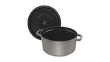 Staub Cast Iron 13.25-qt Round Cocotte, Dutch Oven - Graphite Grey