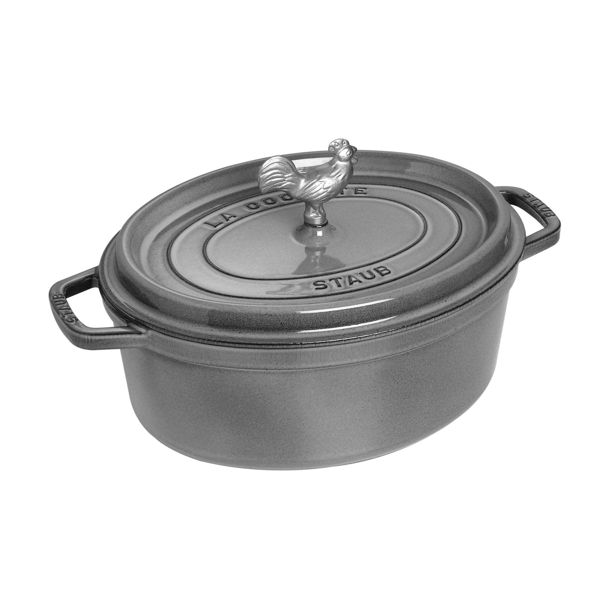 Staub Cast Iron 5.75-qt Coq au Vin Cocotte - Graphite Grey