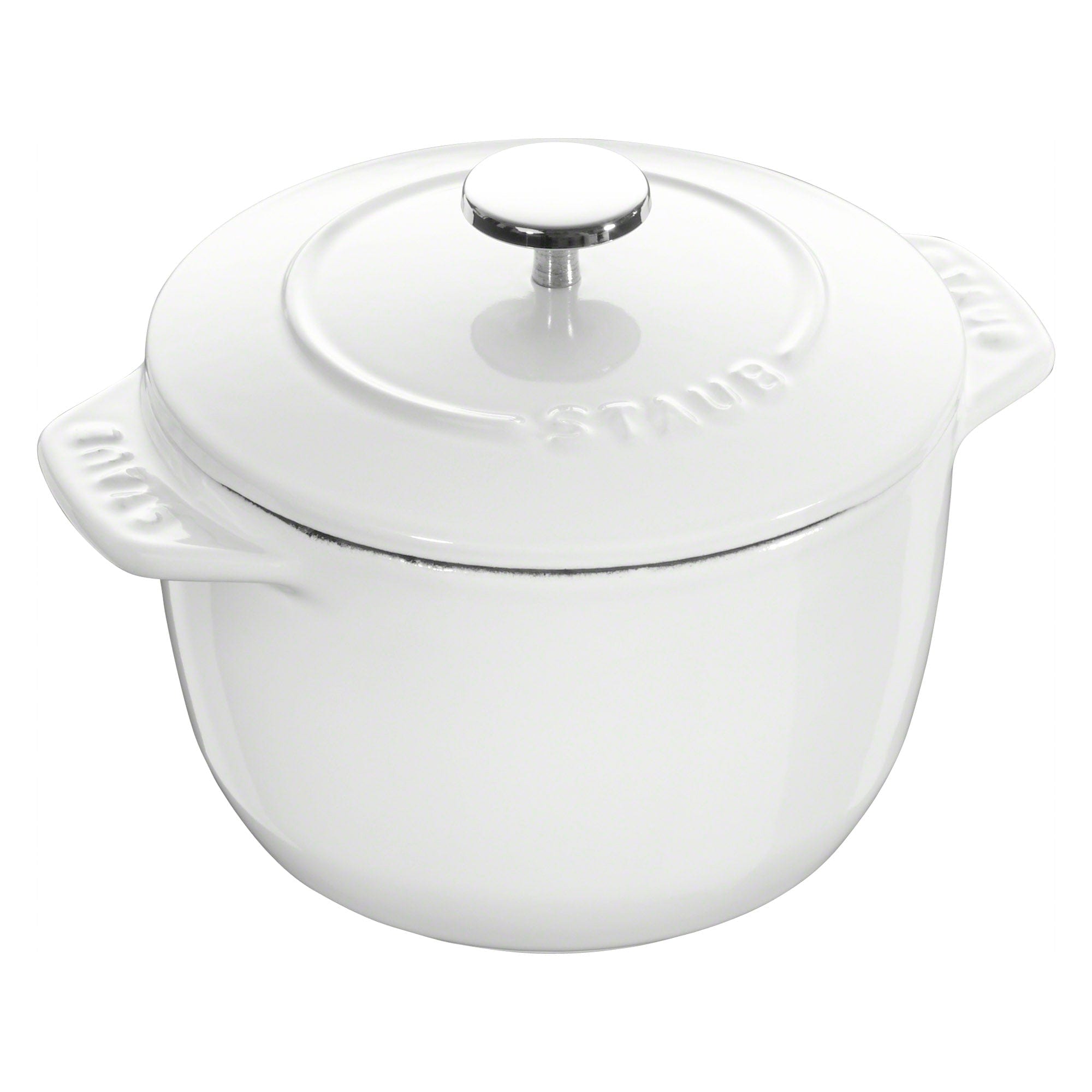 Staub Cast Iron  Petite French Oven, Dutch Oven, 1.5-quart,  serves 2, Made in France, Matte White