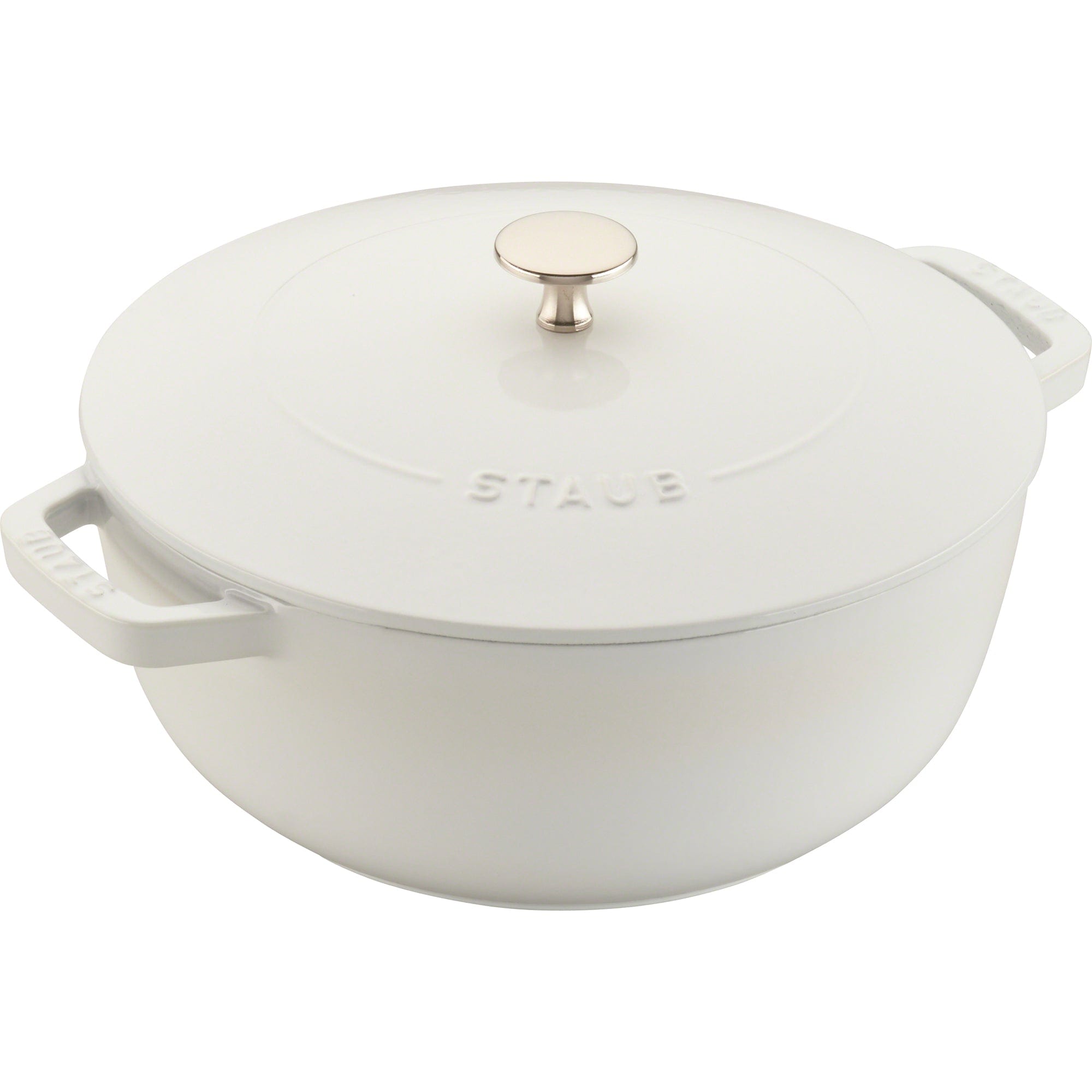 Staub Cast Iron Dutch Oven, 3.75Qt, serves 3-4, Made in France, White