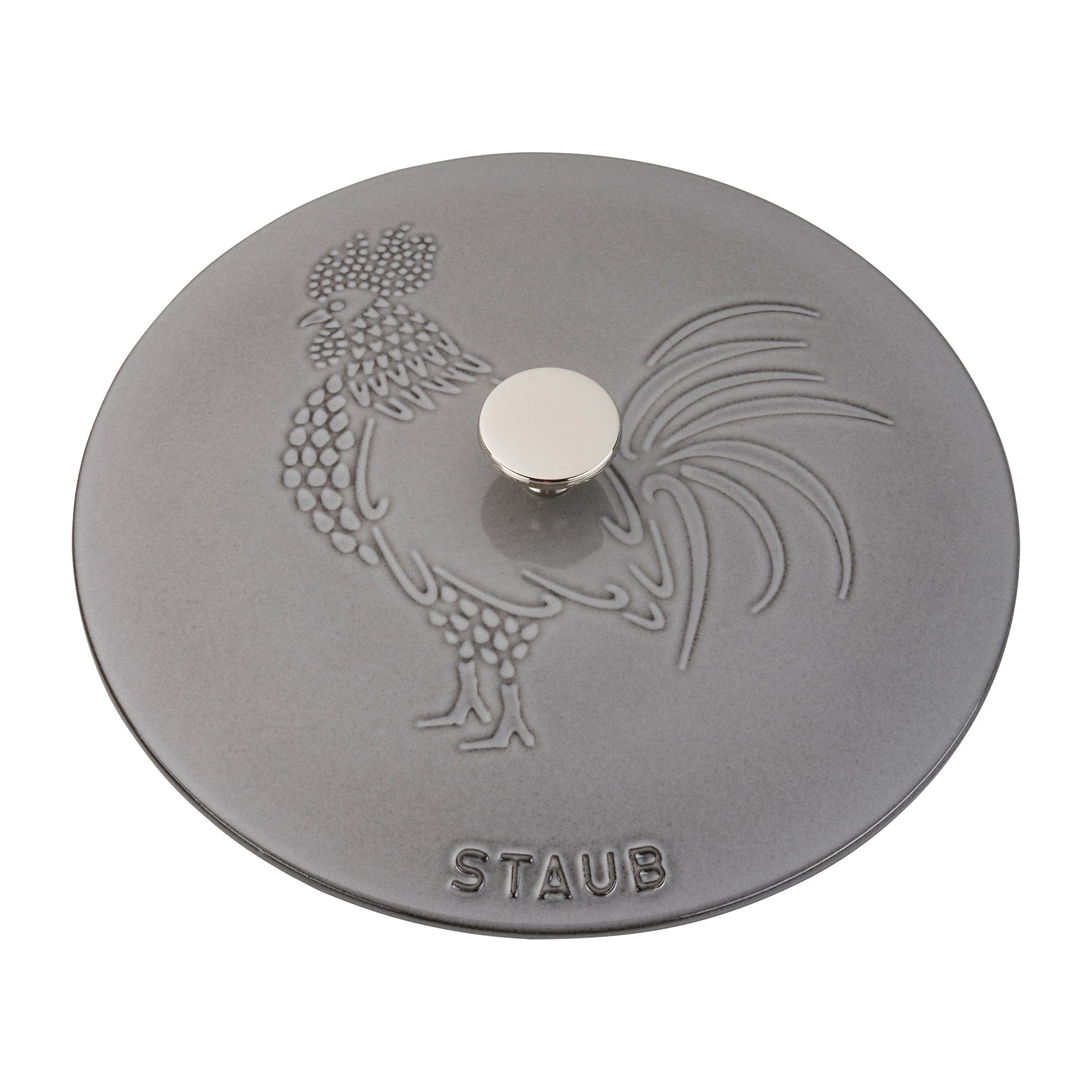 Staub Cast Iron 3.75-qt Essential French Oven Rooster - Graphite Grey