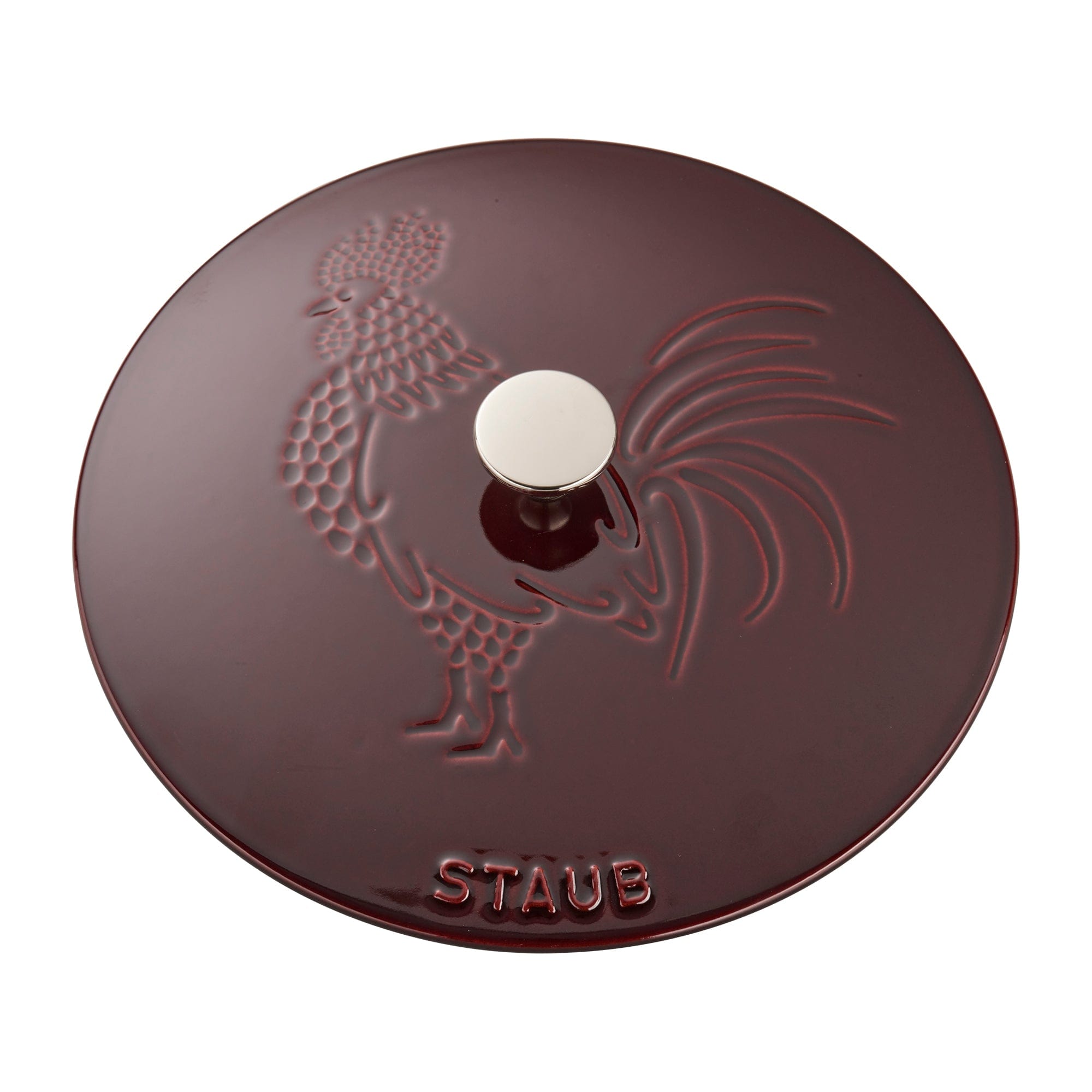 Staub Cast Iron 3.75-qt Essential French Oven Rooster - Grenadine