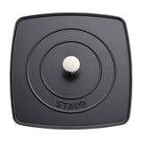 Staub Cast Iron 10.3-inch Square Grill Press - Matte Black (Fits 12-inch Grill Pan)