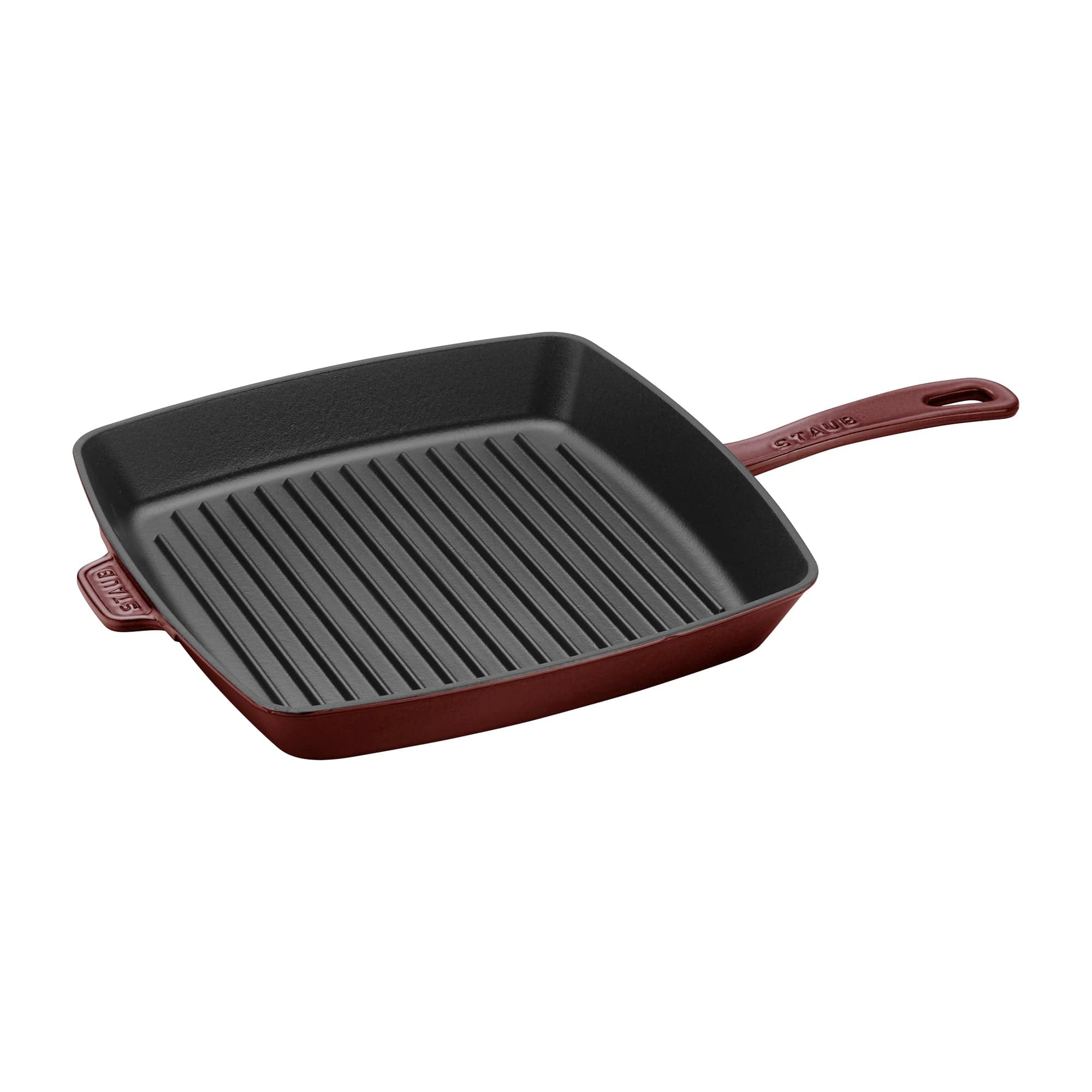 Staub Cast Iron 12-inch Square Grill Pan - Grenadine