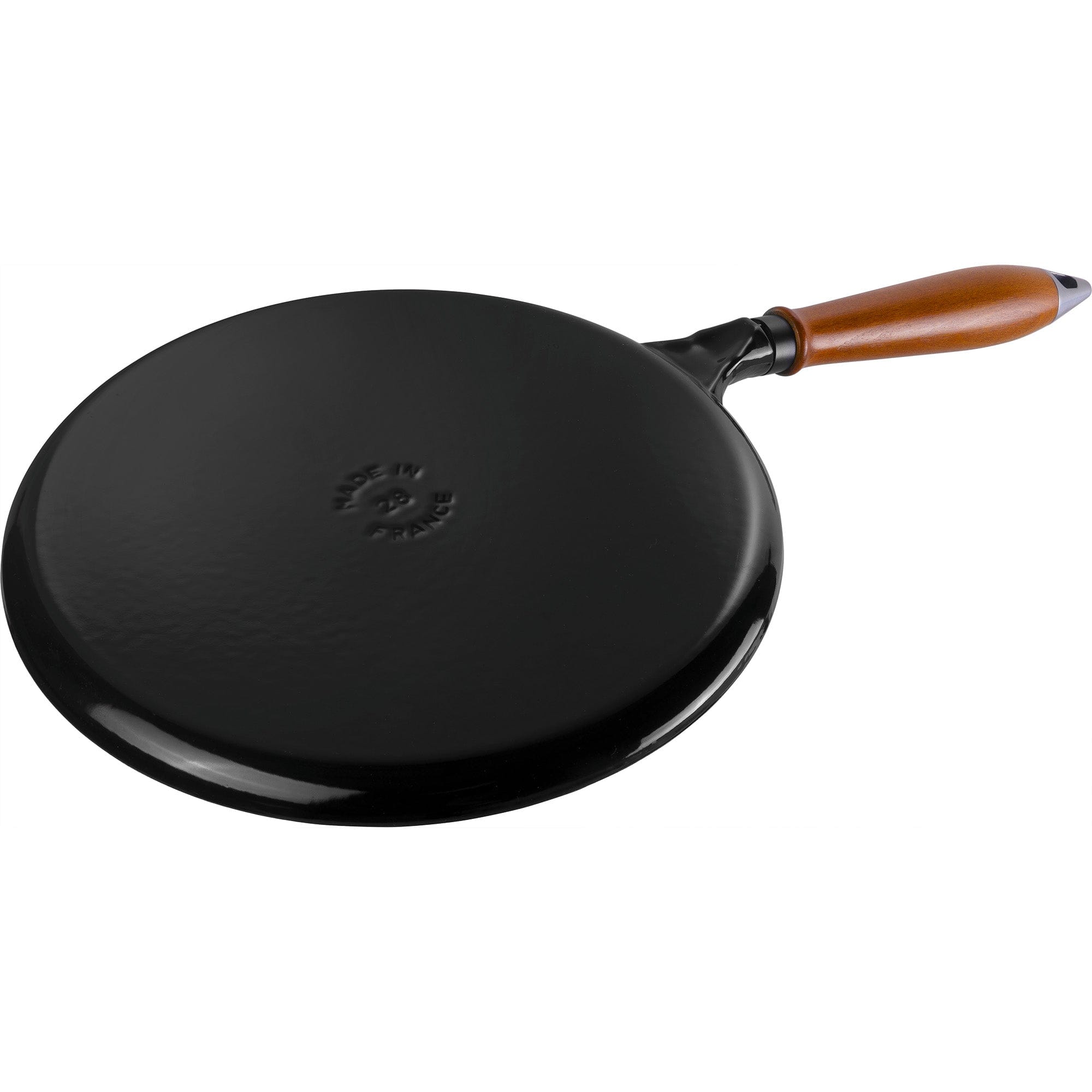 Staub Cast Iron 11-inch Crepe Pan with Spreader & Spatula - Matte Black