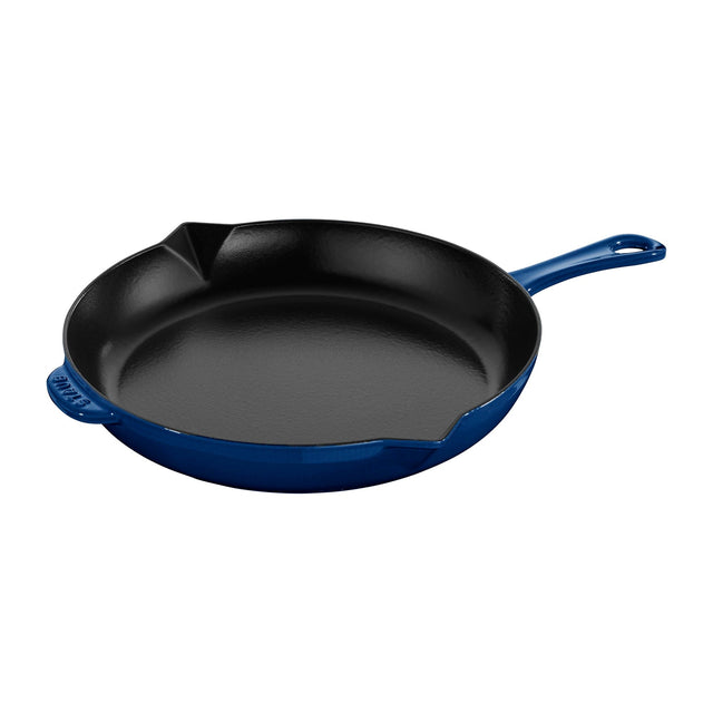 Staub Cast Iron 12-inch Fry Pan - Dark Blue
