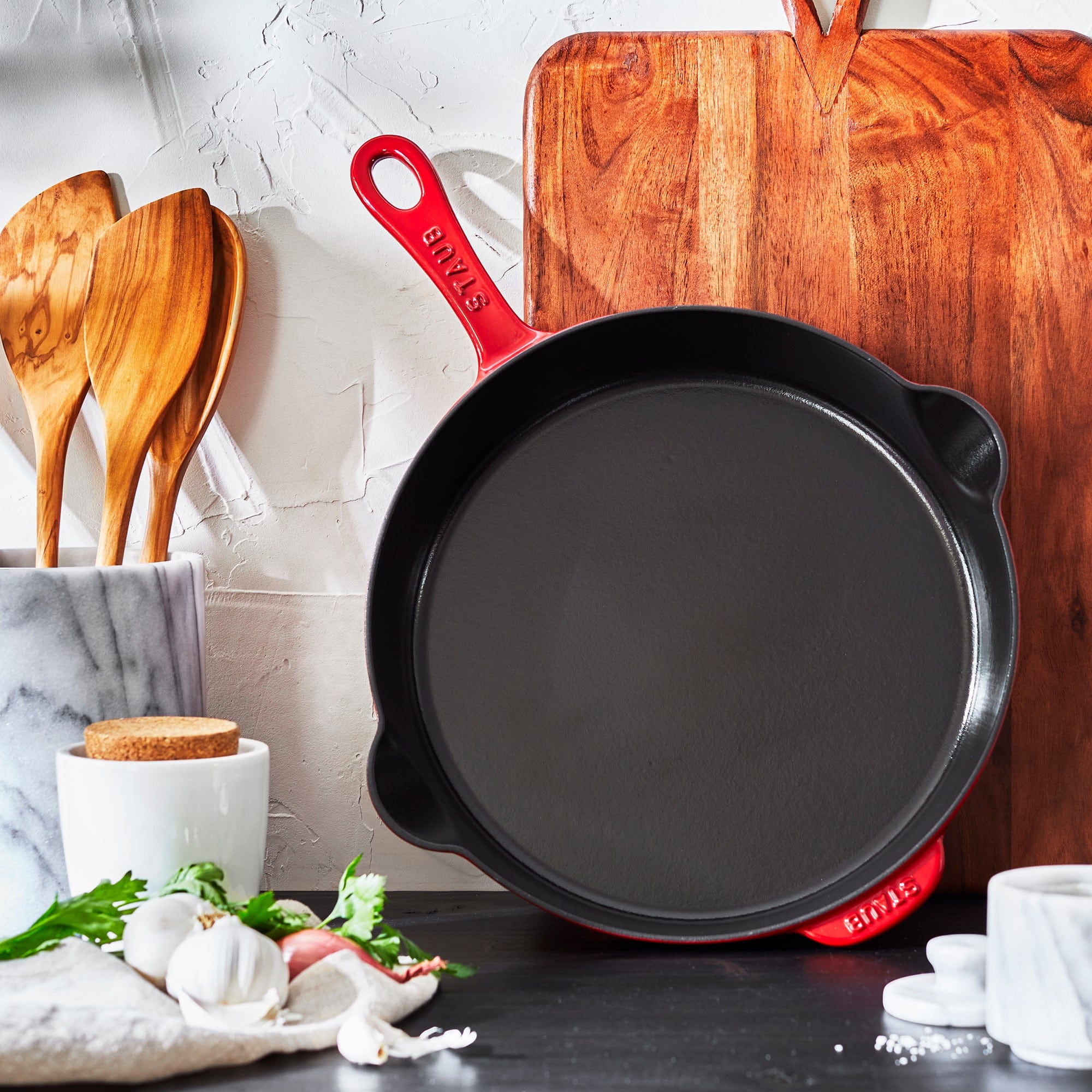 Staub Cast Iron 11-inch Traditional Skillet - Cherry