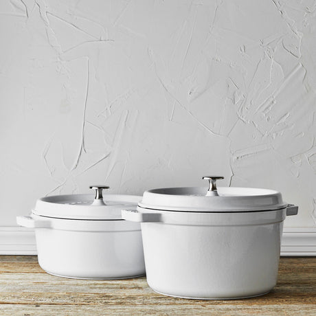Staub Cast Iron 4-qt Round Cocotte, Dutch Oven - White
