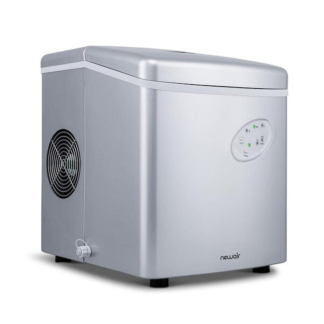 Newair Countertop Ice Maker, 28 lbs of Ice a Day, Silver - Certified Refurbished