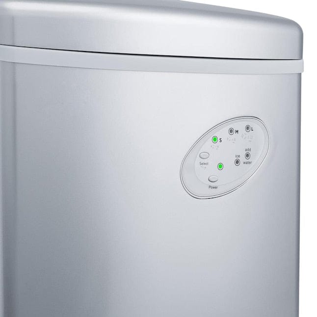 Newair Countertop Ice Maker, 28 lbs of Ice a Day, Silver - Certified Refurbished