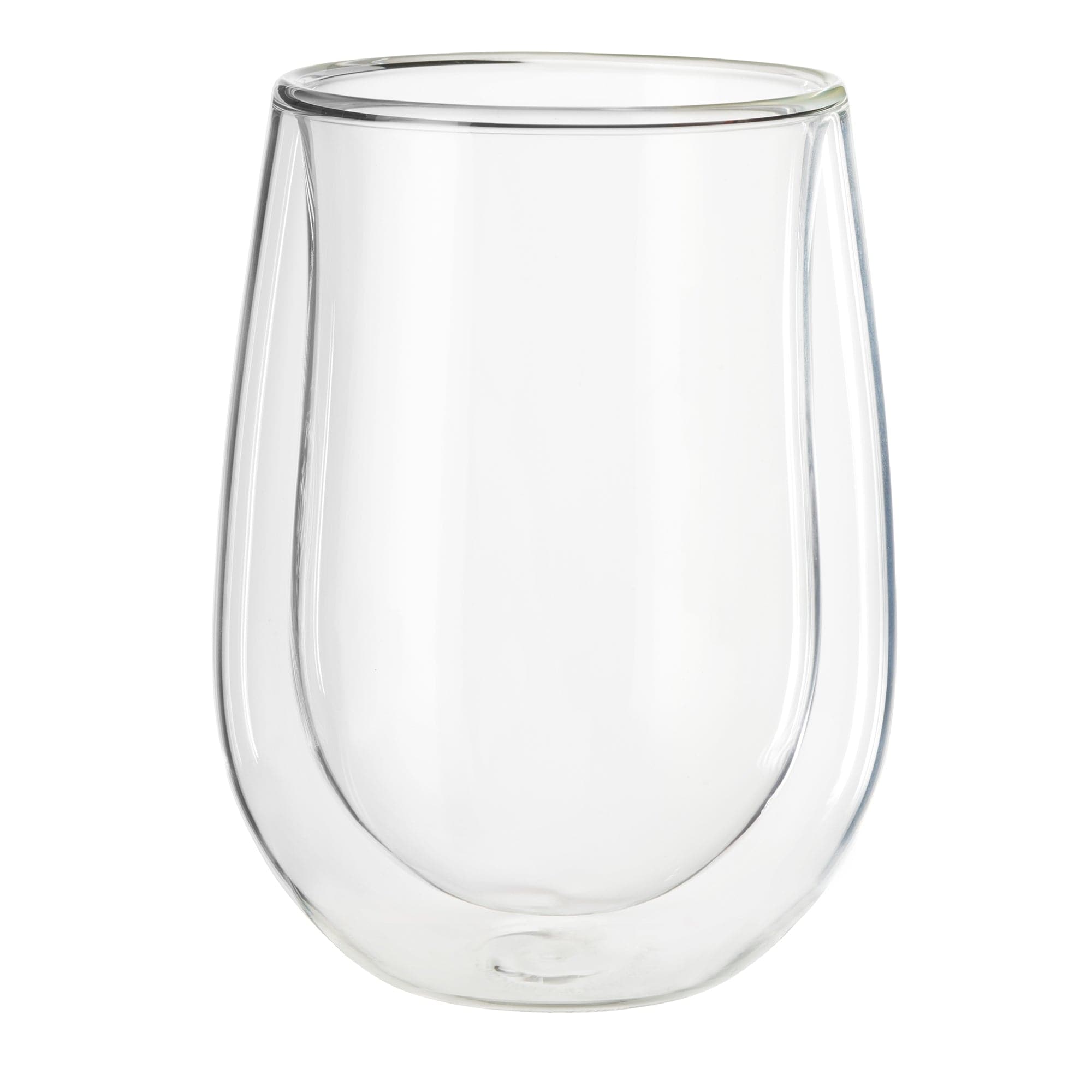 Henckels Cafe Roma 4-pc Double-Wall Glassware Stemless White Wine Glass Set