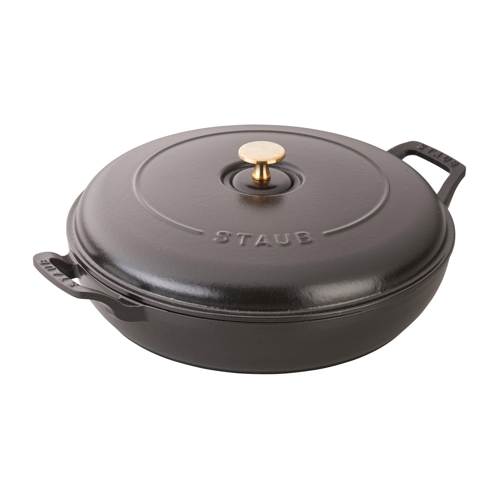 Staub Cast Iron Braiser, Dutch Oven, 3.5-quart, serves 3-4, Made in France, Matte Black