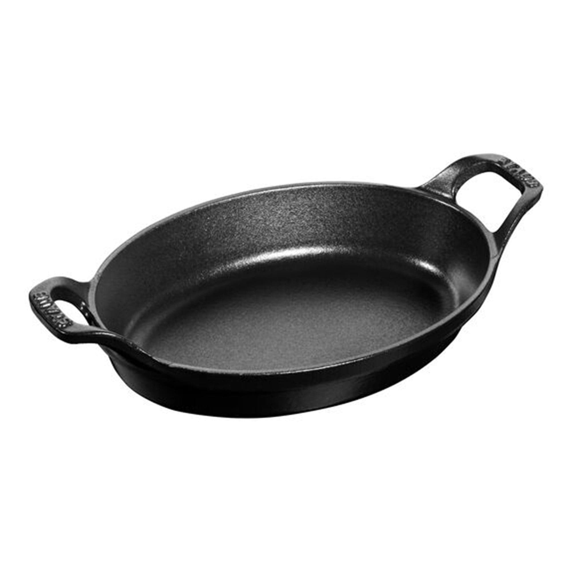 Staub Cast Iron 9.5-inch x 6.75-inch Oval Baking Dish - Matte Black