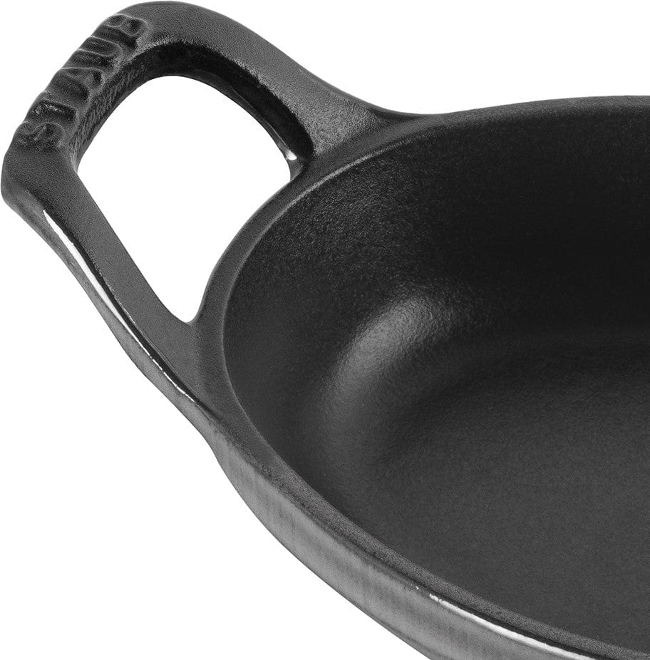 Staub Cast Iron 5.5-inch x 3.8-inch Mini Oval Gratin Baking Dish - Graphite Grey