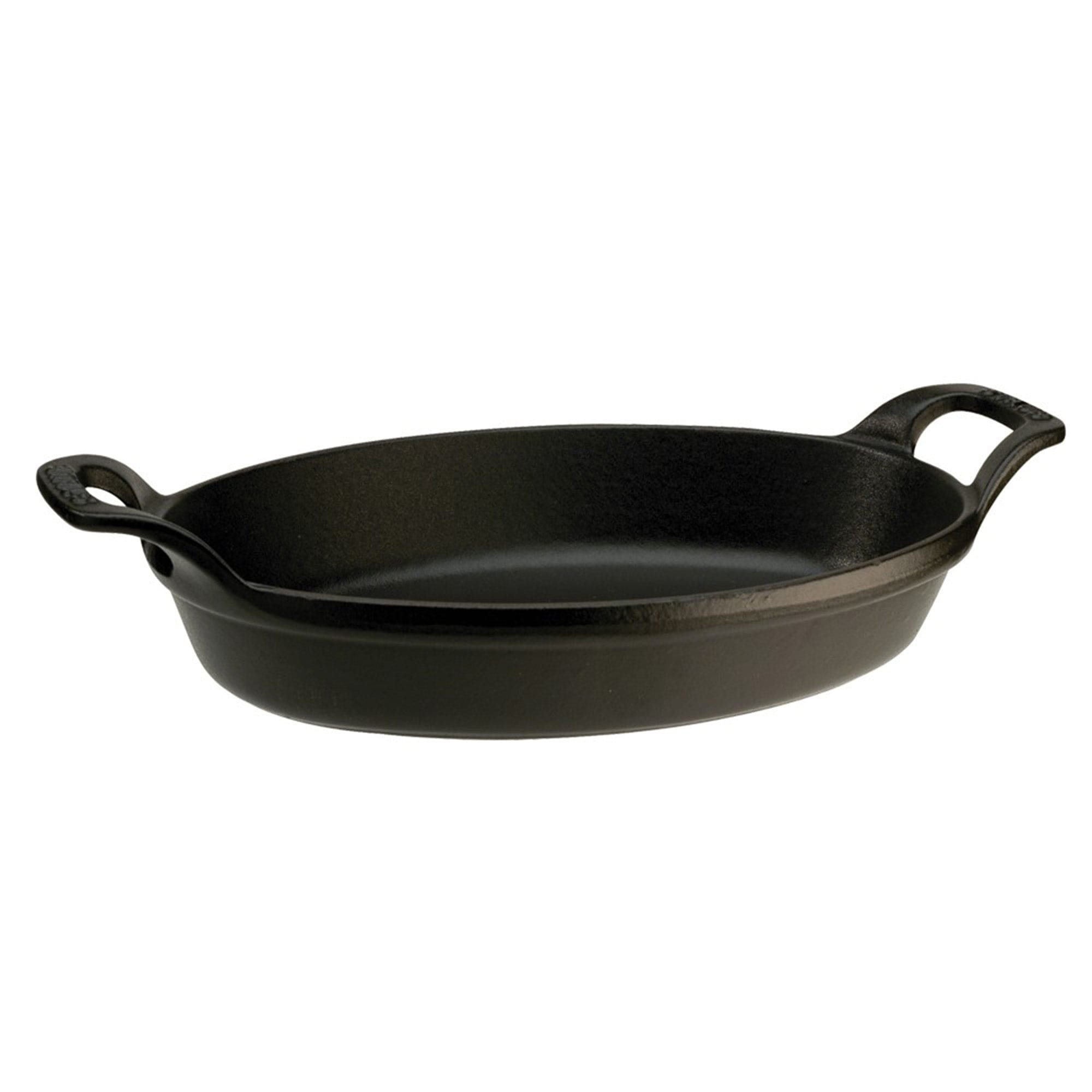 Staub Cast Iron 11-inch x 8-inch Oval Baking Dish - Matte Black