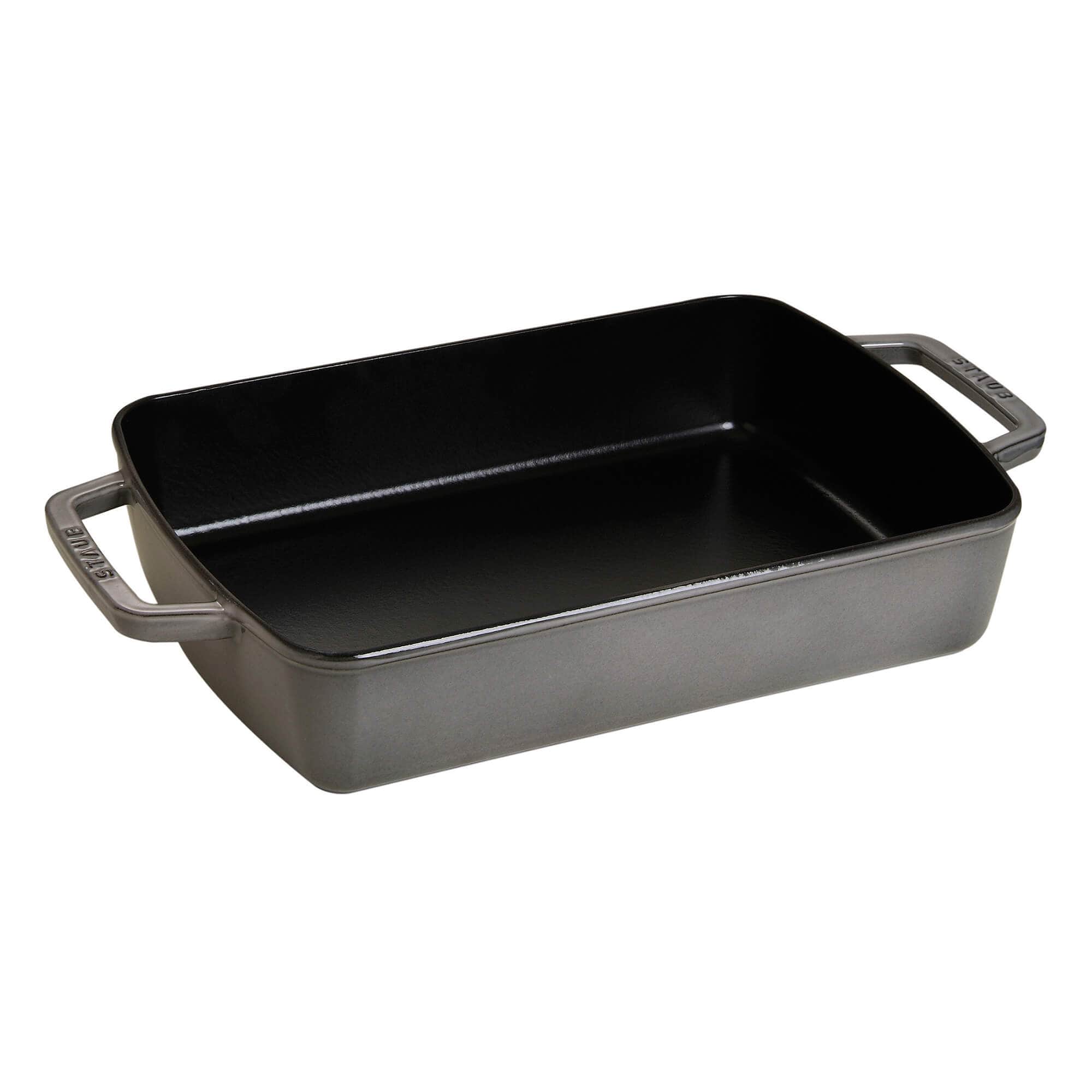 Staub Cast Iron 12-inch x 8-inch Roasting Pan - Graphite Grey