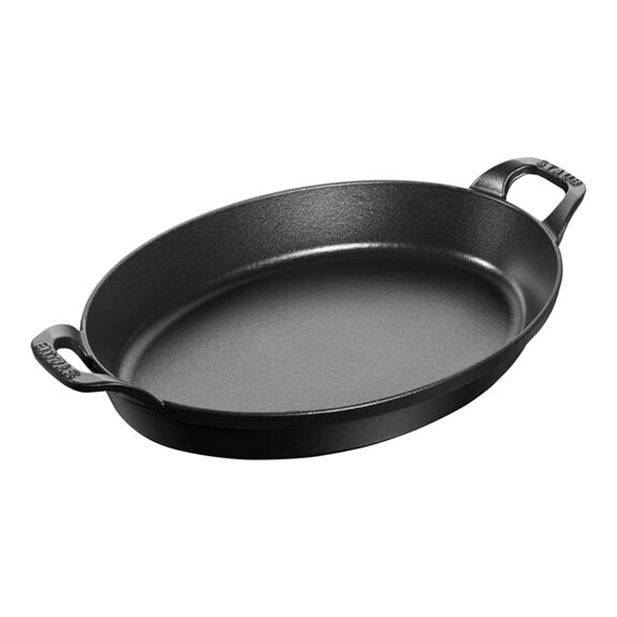 Staub Cast Iron 12.5-inch x 9-inch Oval Baking Dish - Matte Black