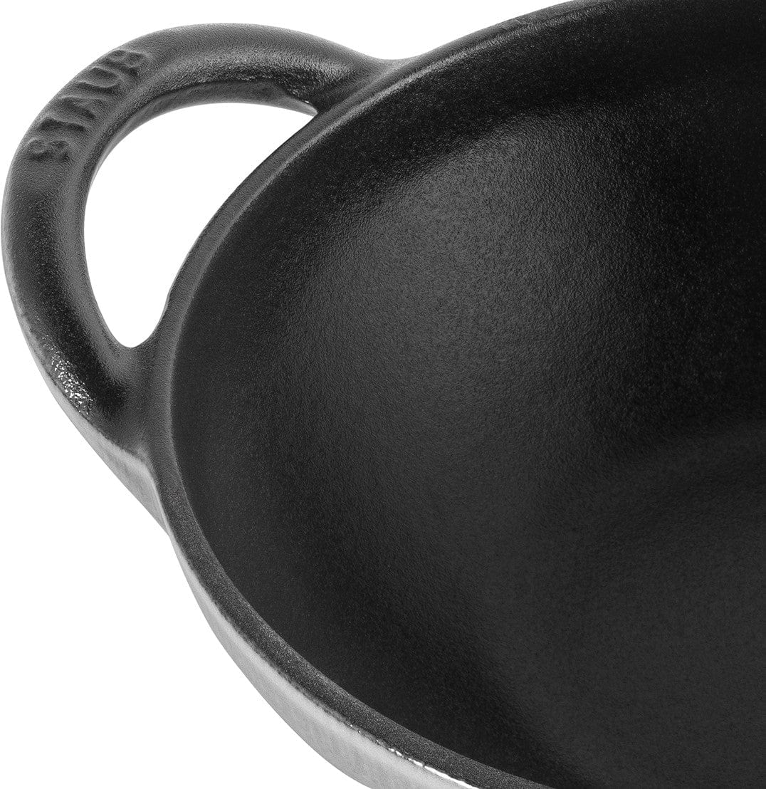 Staub Cast Iron 0.5-qt Baby Wok - Graphite Grey