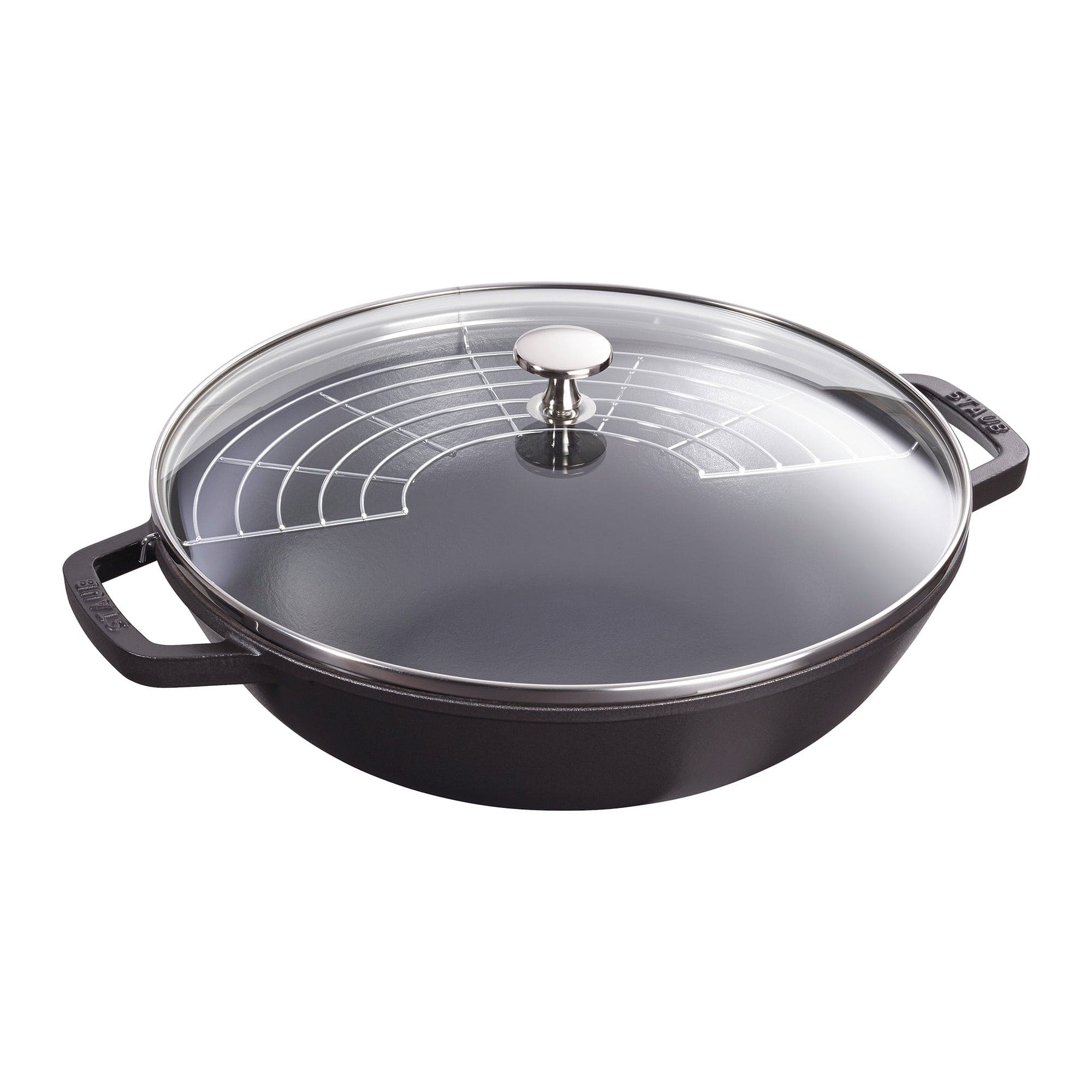 Staub Cast Iron Perfect Pan , Dutch Oven, 4.5-quart,  serves 4-5, Made in France, Matte Black