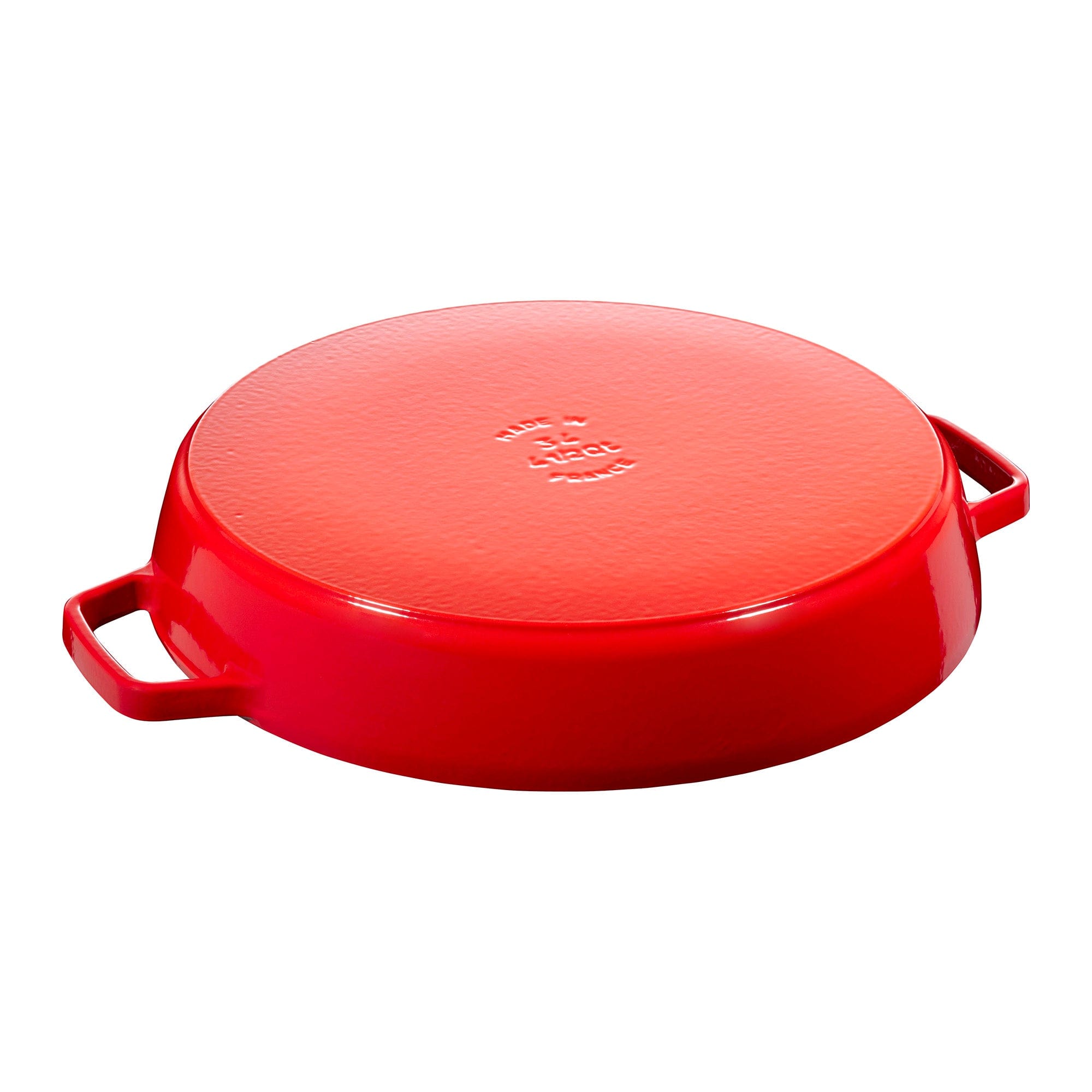 Staub Cast Iron 13-inch Double Handle Fry Pan - Cherry