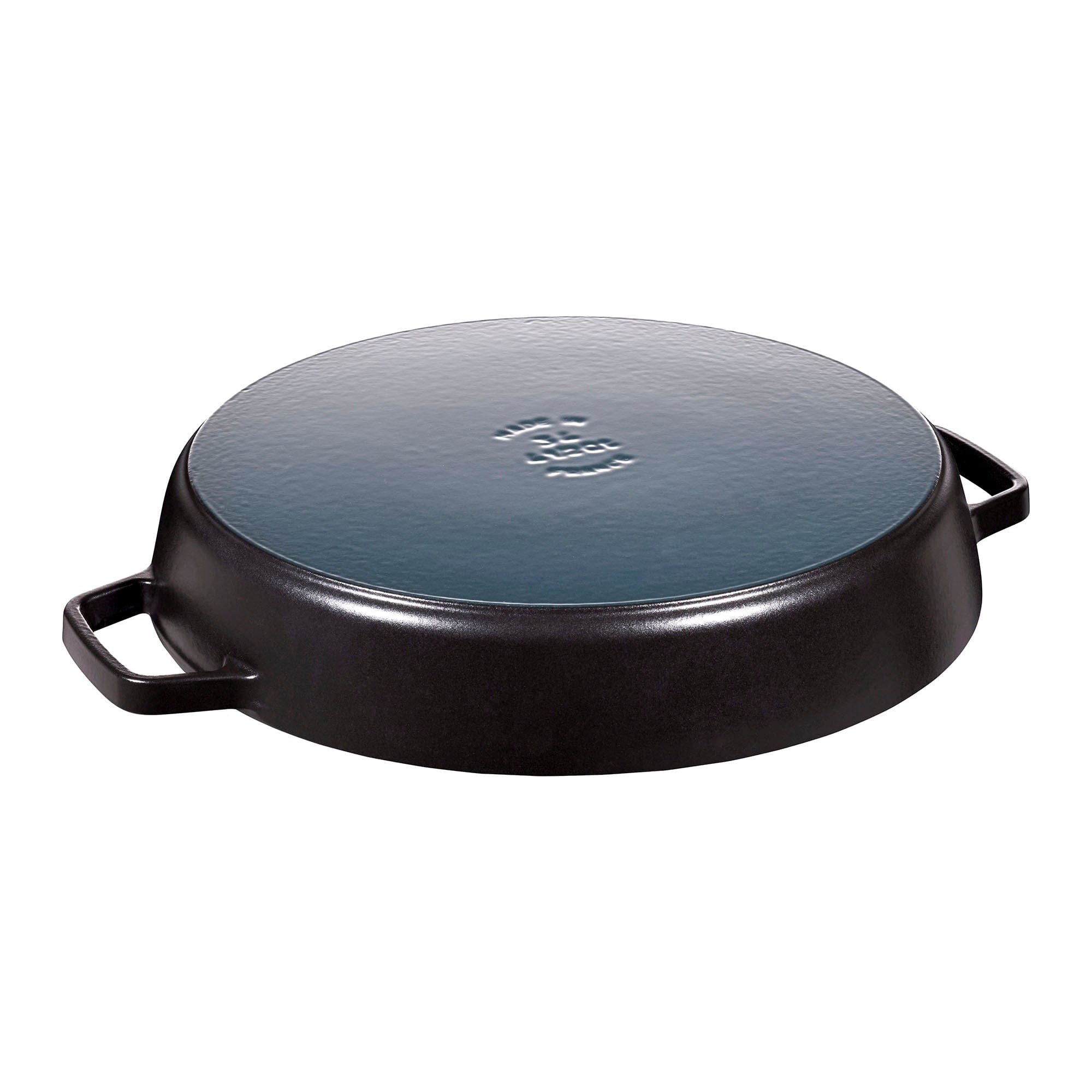 Staub Cast Iron 13-inch Double Handle Fry Pan - Matte Black