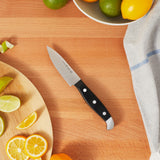 Henckels Statement Self-Sharpening Knife Set with Block, Chef, Paring, Bread, Steak, 14-piece, Dark Brown, Stainless Steel